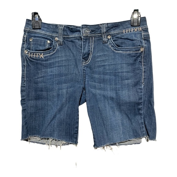 LA Idol USA Denim Cut Off Shorts - Picture 1 of 3